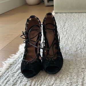 ALAIA Paris lace up pumps